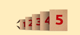 5 embalagens que representam oos 5 envios do Pack Expresso