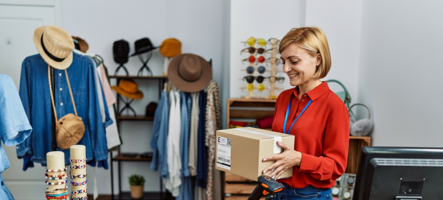 Personal del Punto Collectt Express gestionando paquetes